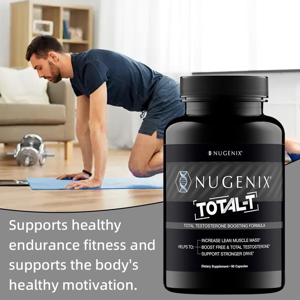 NUGENIX TOTAL-T Capsules Améliorent les Performances Athlétiques Améliorent l'Énergie l'Endurance 90 Capsules