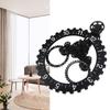 European Style Retro Mechanical Gear Clock Single Sided Pointer Digit Display Big Wheel Wall Clock Black