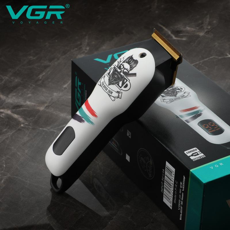 VGR Retro Oil Head Clipper Hair Trimmer Cordless Haircut Machine Electric Beard USB Hair Clipper Professional Rechargeable Trimmer for Men V-971
