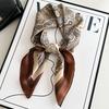 Stile britannico geometrico nuovo collo 71 seta sintetica piccolo foulard primavera e autunno versatile temperamento foulard da collo da donna