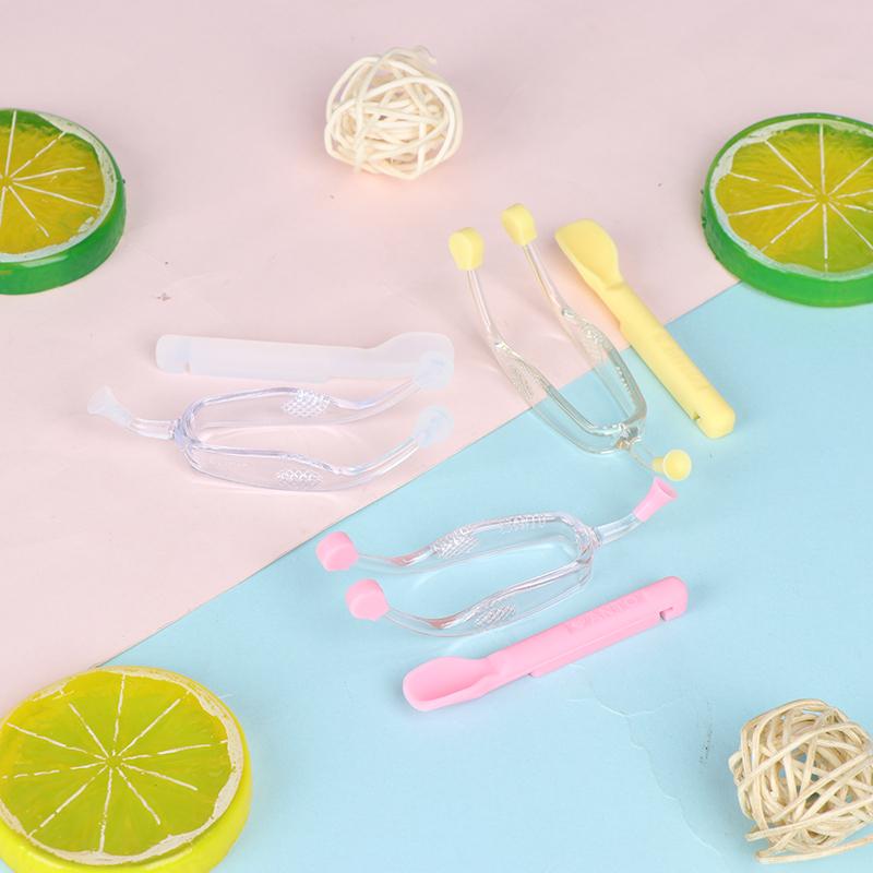Eyecare Contact Lenses Inserter Remover Silicone Soft Tip Tweezer Stick Case Set