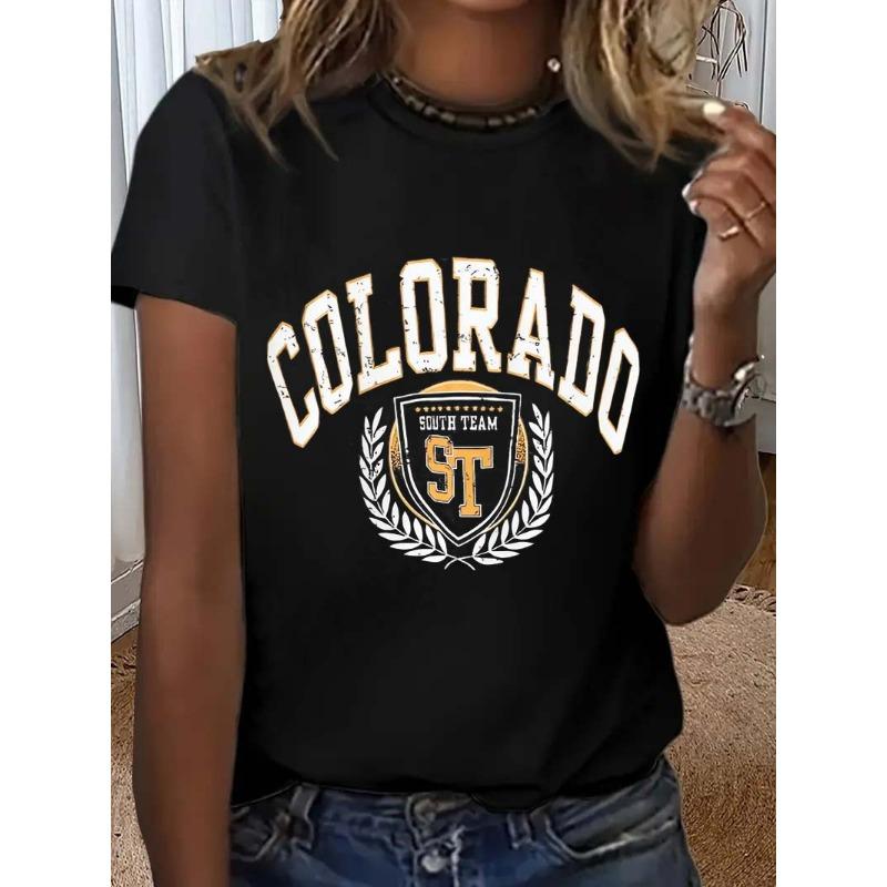 Summer Round Neck 3D Fashionable and Minimalist Print Top Fashionable Casual Short Sleeved Women's T-shirts