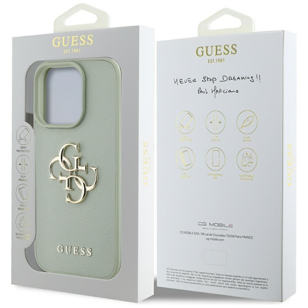 Etui Guess Grained Big 4G Logo Small     Classic Logo Do Iphone 16 Pro Zielony