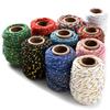 2mm*20M DIY Cotton Thread Rope Golden Silk Braided Cotton Tag Rope For Creative Multi-strand Abrasion Party Gift Packaging