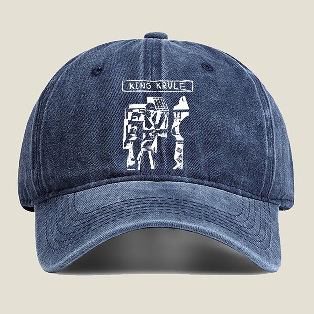 King Krule Silhouette Fashion Washed Baseball Cap Hat Outdoor Activities