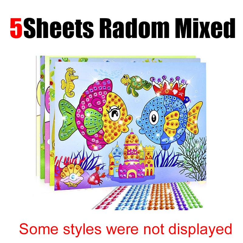 

5-20Sheets/Pack Handmade DIY Diamond Stickers Assorted Color Patterns Suitable for Artclass Graffiti Activities Rewards Gift ZYF