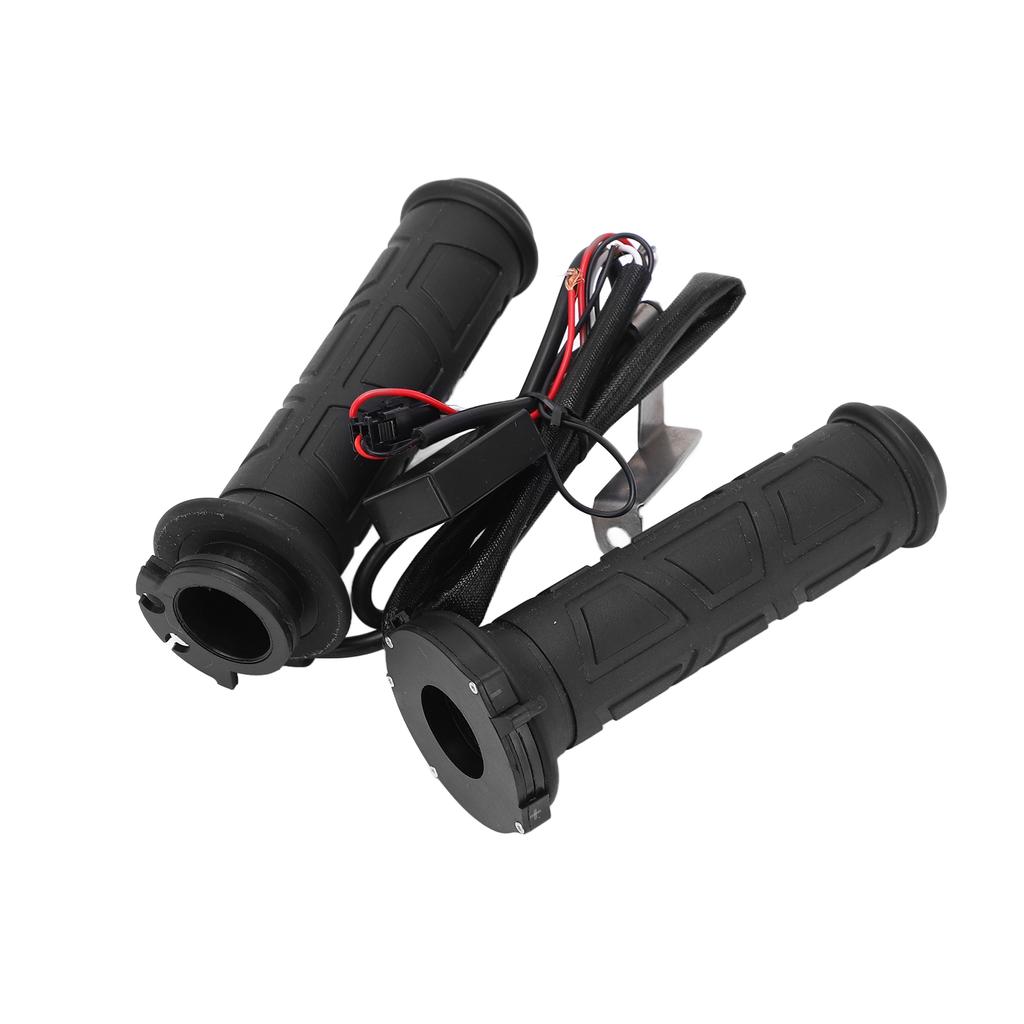 Paar 22mm 0,9in Motorrad Beheizte Lenkergriffe Intelligente Temperaturregelung Schwarz 12V 15‑35W
