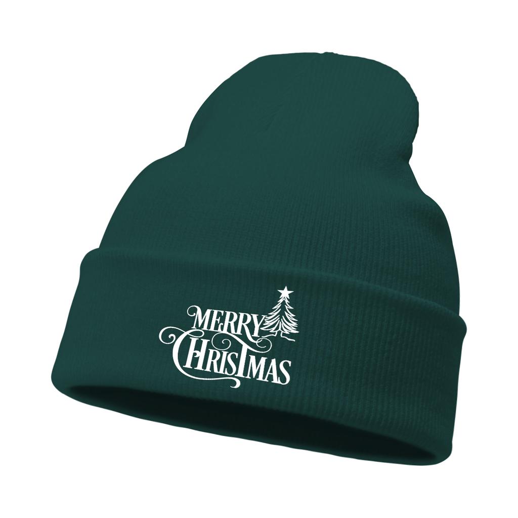Merry Christmas Print Unisex Winter Hats Knit Hat Beanie Skullies Beanies Stylish Sporting Knitted Cap Beanie Perfect For Travel