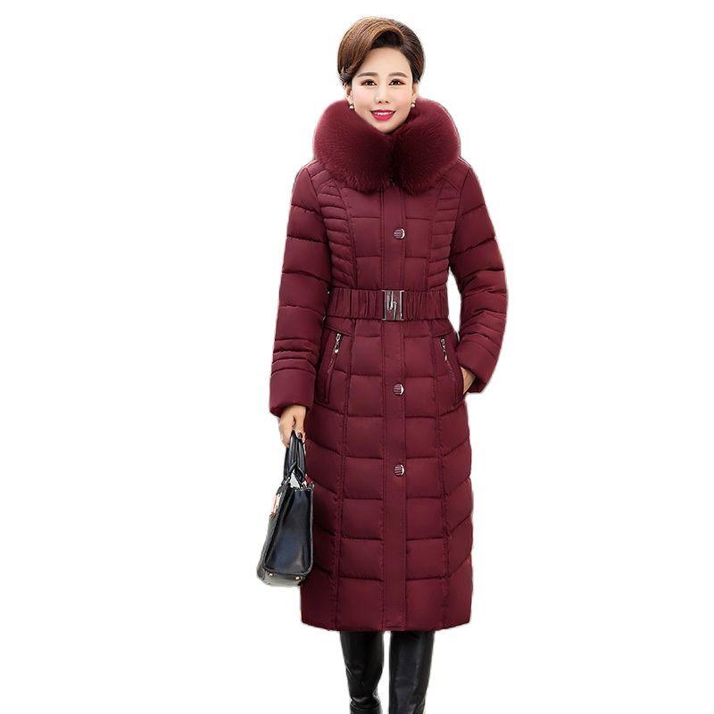 

Женщины Зима X-Long с капюшоном искусственный мех Воротник Теплый ветрозащитное пальто Верхнее пальто Пальто Оверс-жакет Puffer Куртка Хлопчатобумажная подкладка Parkas