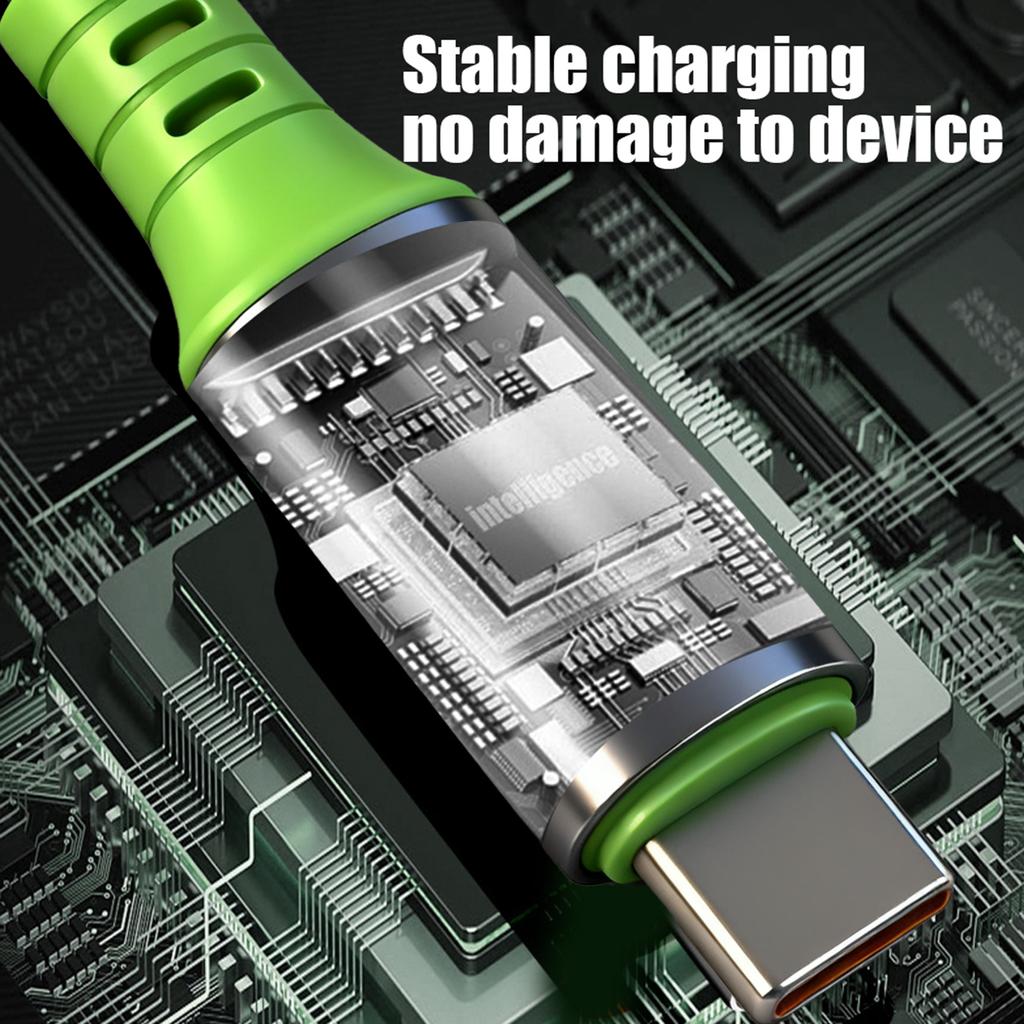 USB C 6A 240W Schnellladekabel 480Mbp/s Hochgeschwindigkeits-Datenübertragung Telefonkabel Digitalanzeige Typ C Kabel für IPhone Samsung