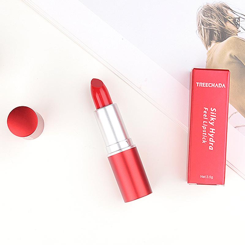 TREECHADA Velvet Matte Lipstick – 8 Colors, Moisturizing, Enhances Complexion, Red Tube, Genuine with Chinese Label