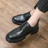 Summer Cheap New Men's Leather Shoes Men's Leather Business Casual Soft Sole Men's Handmade British Style Brock Wedding Shoes