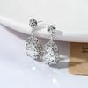 Elegante Wassertropfen Strass Kristall Zirkonia Steckerohrringe