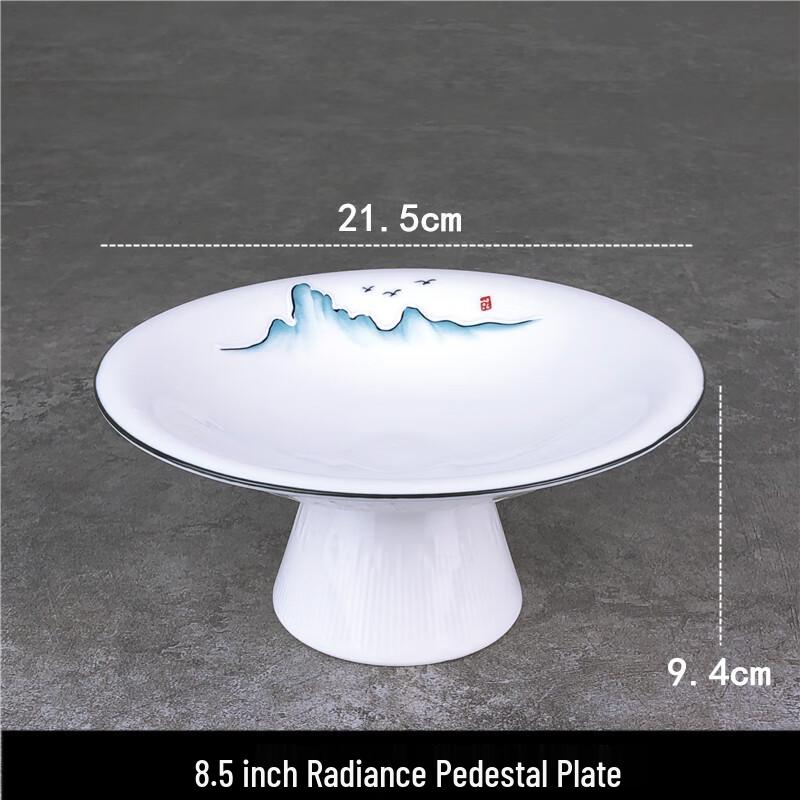 Tian Yajing Creative Chinese Ceramic High-Footed Dinner Plate