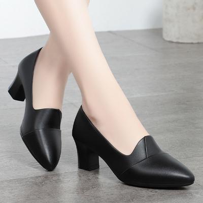 Women Cool High Quality Light Weight Black High Heel Pumps For Office Lady Classic Comfort Spring Autumn Shoes Soft Leather