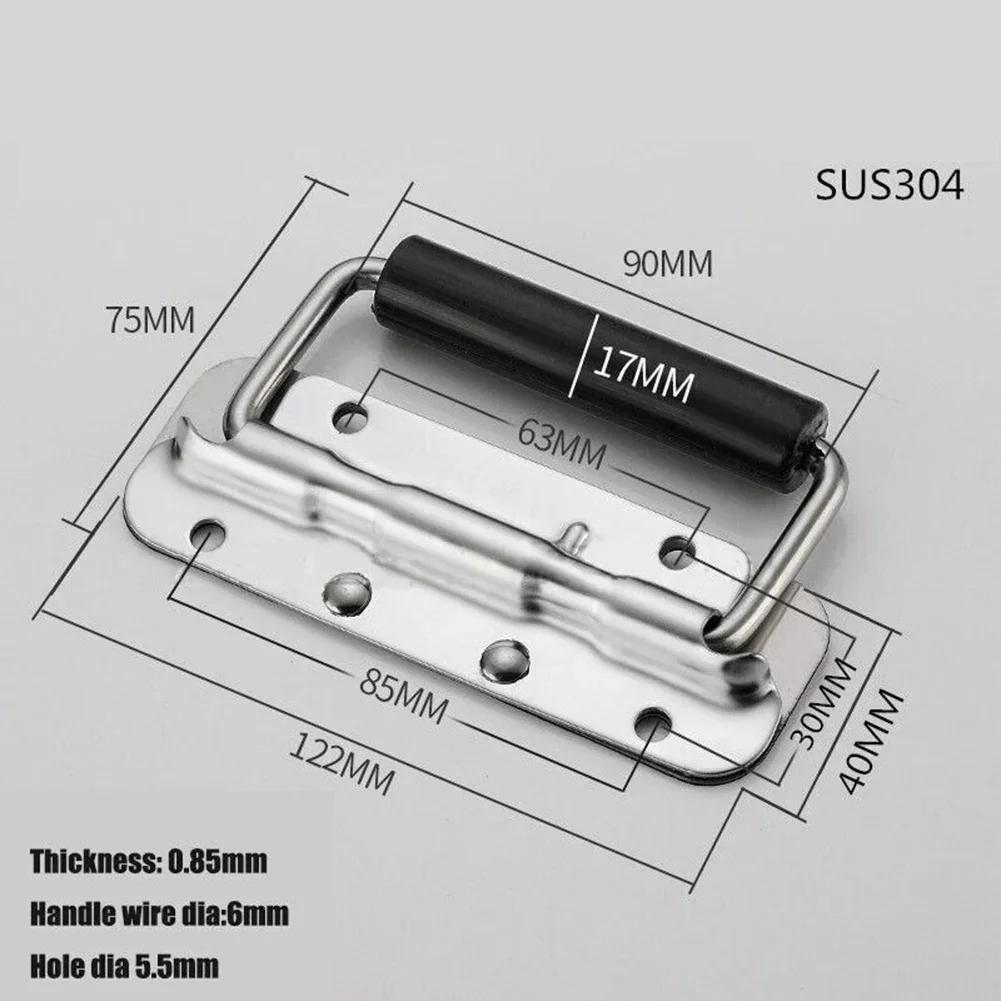 Cabinet Pulls Drawer Knobs Stainless Steel Spring Handle Toolbox Pull Wardrobe Furniture Door Handle Folding Industrial Hardware