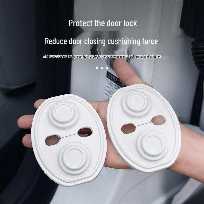 Universal Silicone Car Door Lock Protection and Sound Reduction Pad