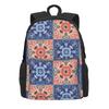 Abstrakter ethnischer aztekischer Rucksack Schwarz und Weiß Camping-Rucksäcke Damen Herren Kawaii Schultaschen Hohe Qualität Weicher Rucksack