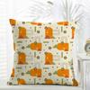 Boho Plant Nordic Cushion Cover Comfort Daily Washable Linen Soft  for Sofa Bed Home Room Decor