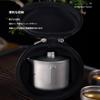 Ti Artisan Titanium Tea Set, Double-walled Teapot and Teacup, 180ml, with Storage Bag, Lightweight for Outdoors and Travel (Sanded)