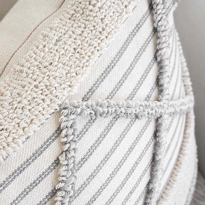 Nordic Moroccan Style Pillow Sofa Living Room Light Luxury High-end Cotton and Linen Cushion Lumbar Pillow Cushion Lumbar Pillow