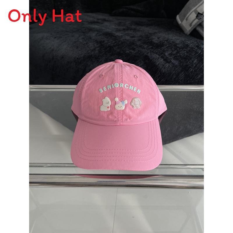 Cotton Baseball Cap With Embroidered Letters For Spring Summer Sun Protection