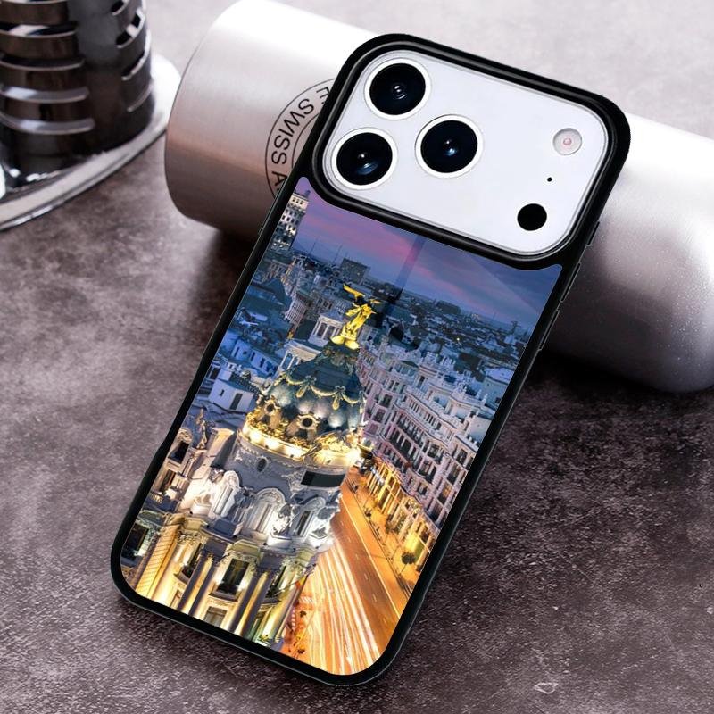 

Madrid Capital Spain Phone Case for iPhone 17 16 15 Pro Max Air 14 13 12 11 Plus Shockproof Capa Cover iPhone 16 Pro