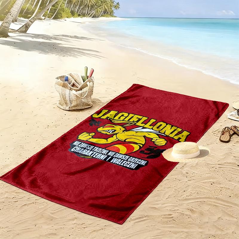 Jagiellonia Biaystok Print Beach Towel Large Soft Quick Dry Towel For Beach Camping Swimming