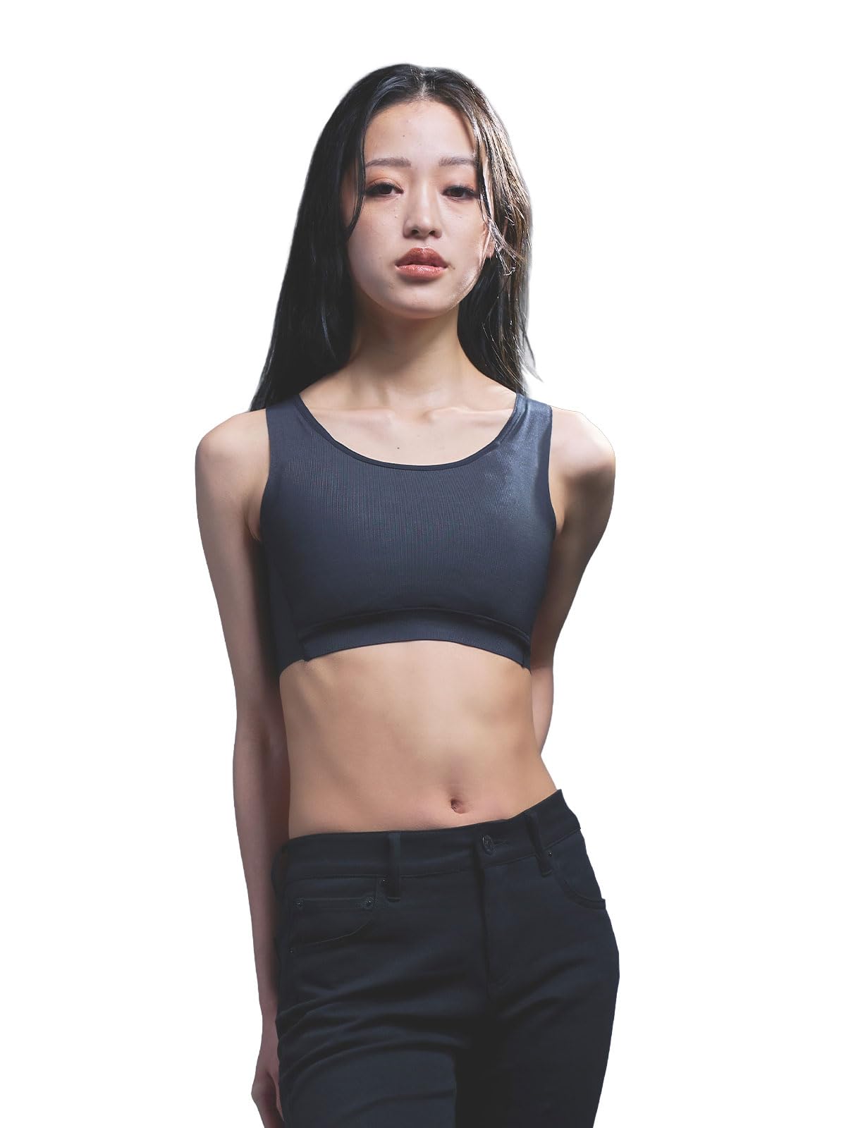 

Nstyle Half Updated Bust Flattening Nabe Chest Sarashi Smaller Japanese Style Bra [Nstyle] Top, Ed. Innerwear, Shirt, Genderless, ftm, Flattening, чёрный