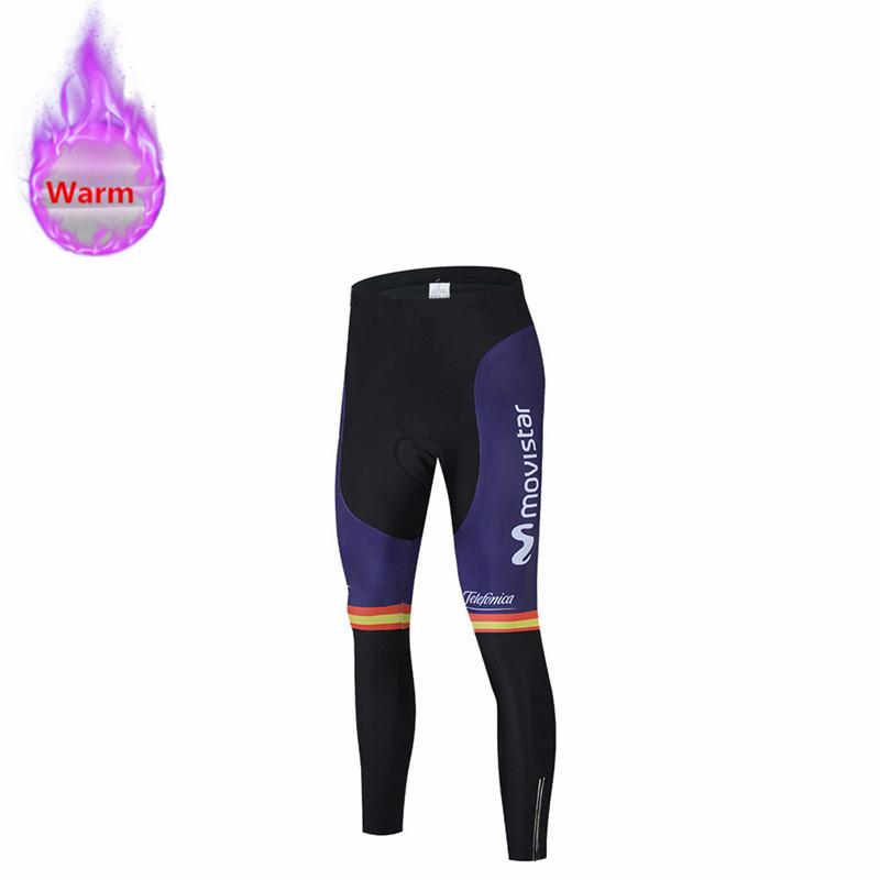 New 2025 Bicycle Winter Cycling Clothes Movistar Long Sleeve Clothing Riding Jersey Set Mtb Thermal Fleece Maillot Ropa Ciclismo