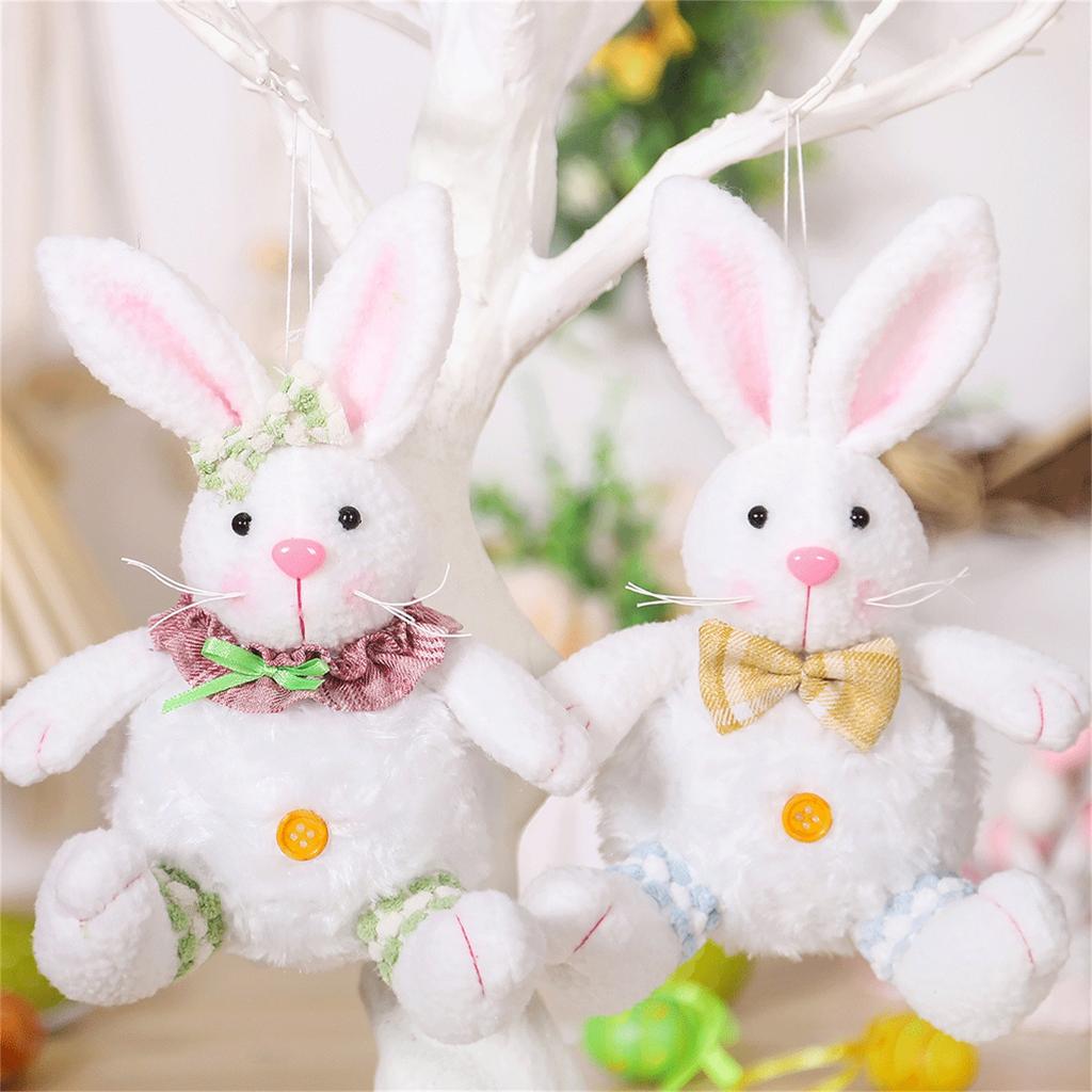 Easter Decorative Plush Sitting Bunny Doll, Easter Bunny Figurine, Ornament, Pendant