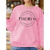 Women's Autumn and Winter Casual Loose and Comfortable Warm Poetry 91 Pattern Printed Round Neck Long Sleeved Pullover