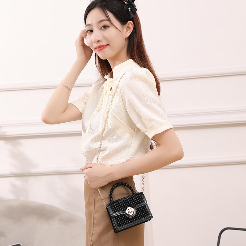 JYL TS Women's Sling Bags  Jelly Bag 028 Lipstick PVC Hollow Mini Crossbody Women Bag
