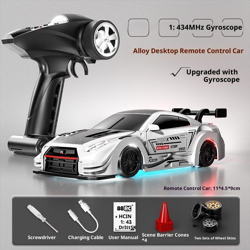 In Stock 1/43 Alloy Drift Car D43 Four-Wheel Drive Drift Car Desktop Series, Fully Proportional Including Gyroscope