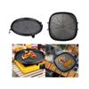 Korean Grilling Pan Portable Multiuse Durable Non-stick Barbecue Tray for Home Barbecue Restaurant Yard Outdoor Camping Travel