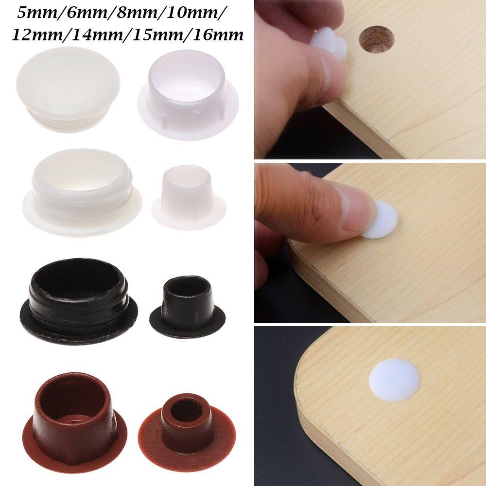 50Pcs Practical Drill Hole Plug Hole Ornament Hardware Protective Cap Dust Plug Stopper Furniture Hole Covers Screw Decor