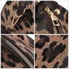 Casual Leopard Print Messenger Bag Large Capacity Multifunctional Dumpling Shape Wallet Pu Leather Handbag Women