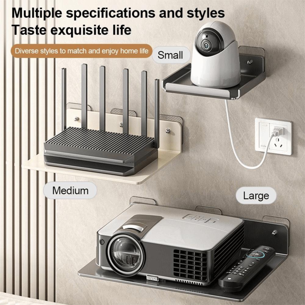 Space Saving Projector Rack Stainless Steel WiFi Router Shelf Living Room