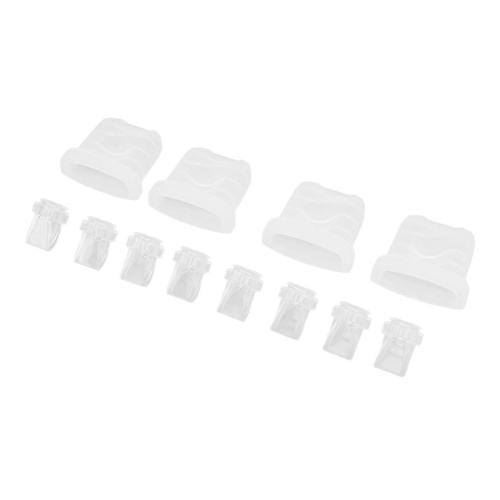8pcs Duckbill Valves and 4pcs Silicone Diaphragm Compatible for S32 Breastfeeding Pump Replacement