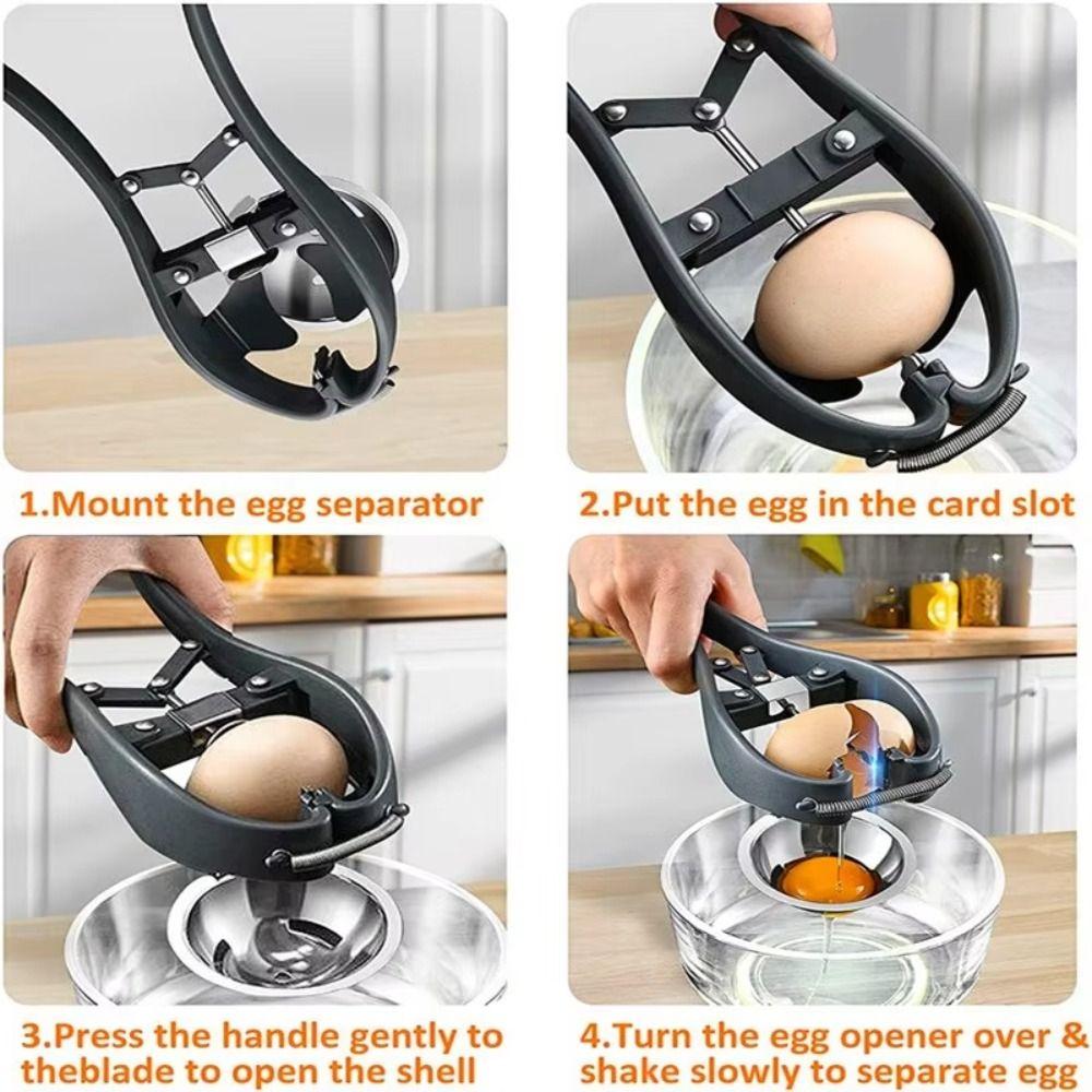 304 Stainless Steel Egg Opener Manual Egg Shell Cutter Effortless Egg Separator  Baking Tool