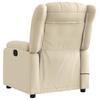 Vidaxl Reclining Massage Armchair, Cream, Fabric Upholstered