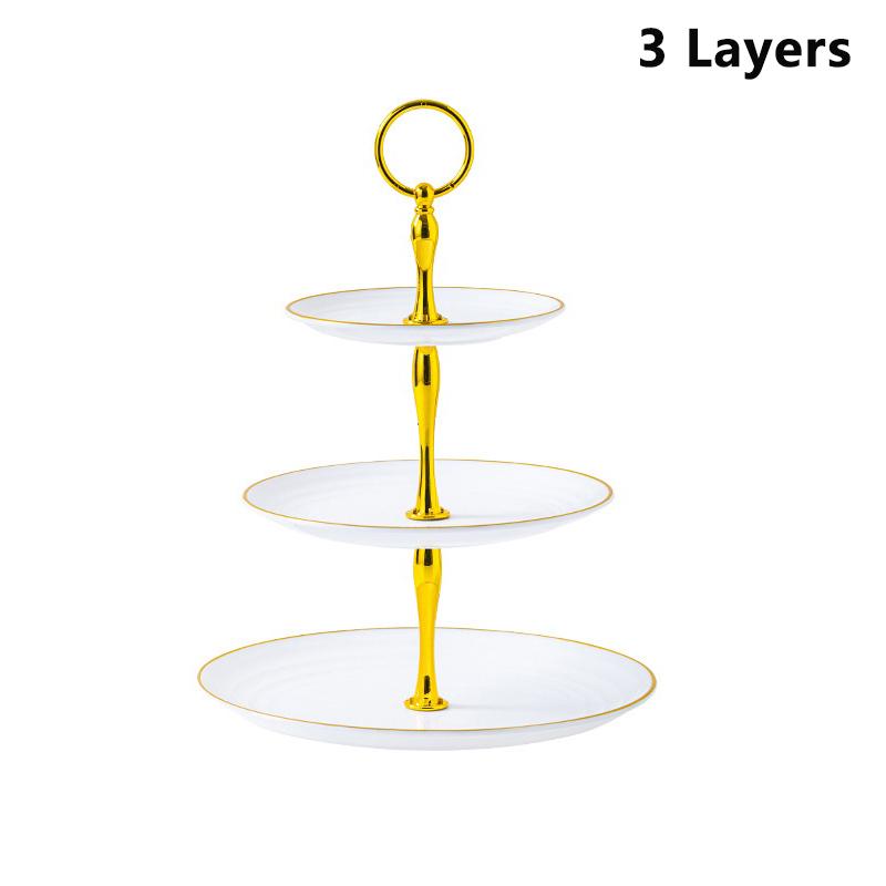 Kake Makron Brettstativ Fruktfat Cupcake Utstillingsstativ Kakeutstillingsstativ Plast Tørket Fruktfat Festborddekorasjon