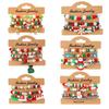 Christmas Combination Bracelet Creative Colorful Acrylic Santa Snowflake Stretch Beaded Bracelet Kids Merry Christmas Gift Favor