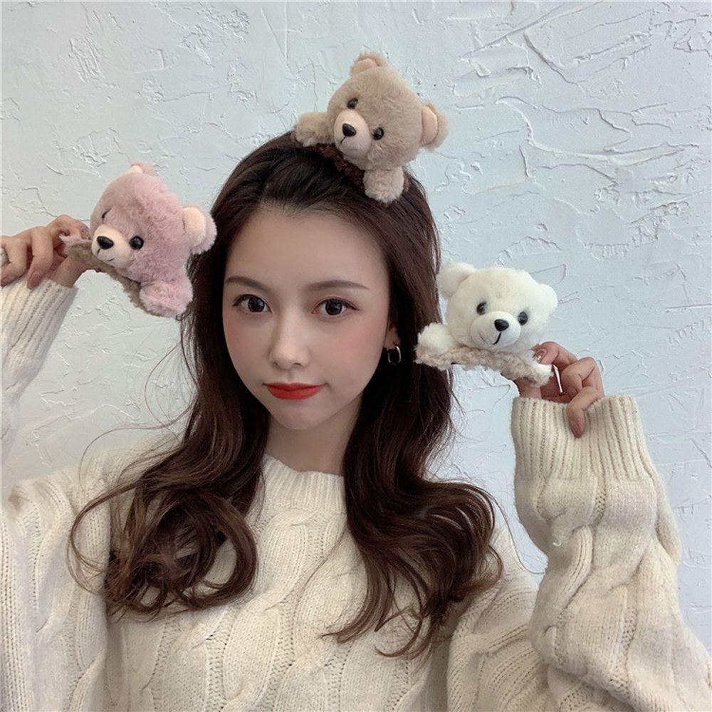 Hair Ball Hairpin For Girls Ponytail Holder Korean Hair Rope Plush Scrunchies Women Hair Side Clips
