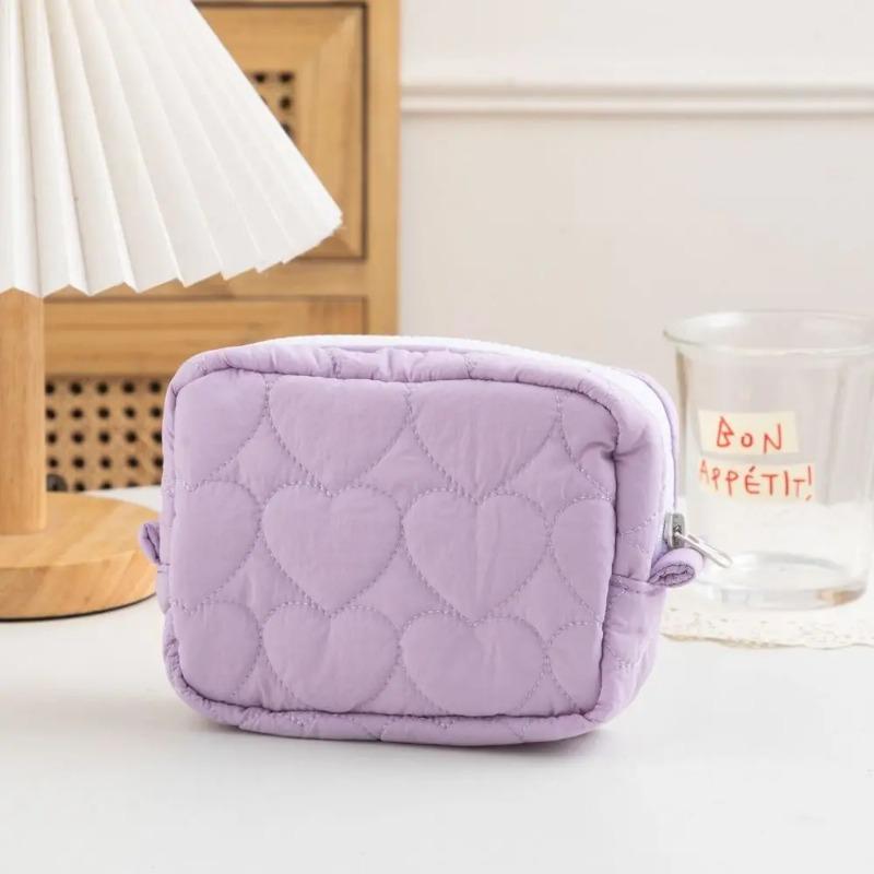 Fashion Mini Cosmetic Pouch Cute Student Travel Storage Bags Large Capacity Love Heart Design Women Clutch Handbags