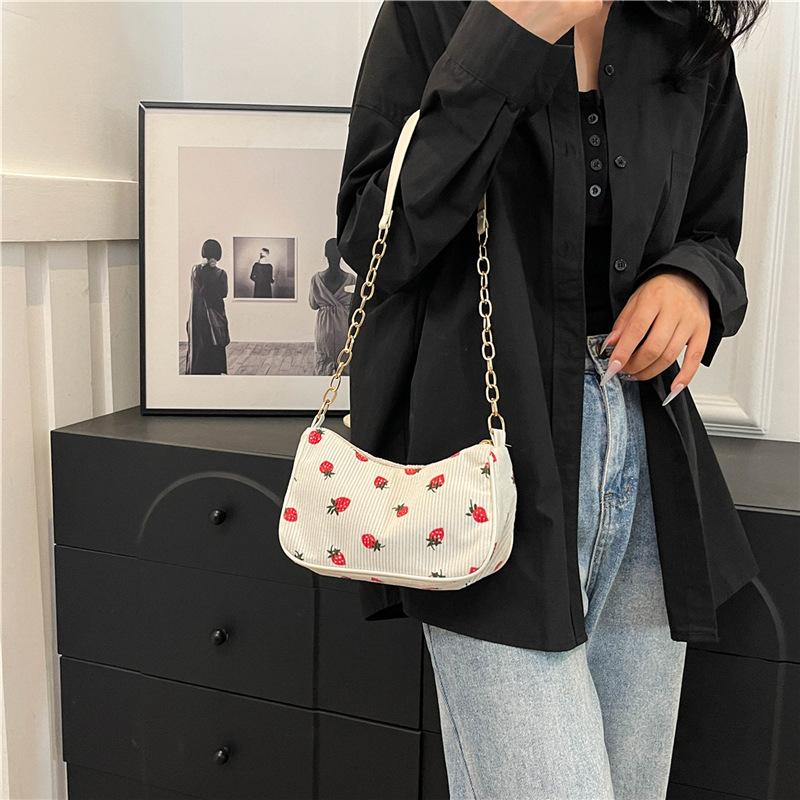 Modna niszowa designerska jednoramienna torebka w kształcie półksiężyca Prosta słodka torebka na rękę/pod pachę Nowa damska prosta casualowa torebka