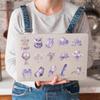 50Pcs/Set Nordic . Sparkly Purple Color Styles Art PET Stickers Waterproof DIY Fashion Doodle Decals Stickers