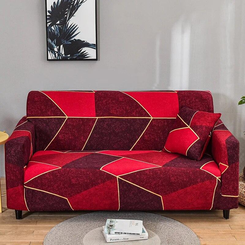 Capa de sofá impressa estiramento capas de sofá loveseat slipcovers para 2 lugares almofada lavável sala de estar protetor de móveis