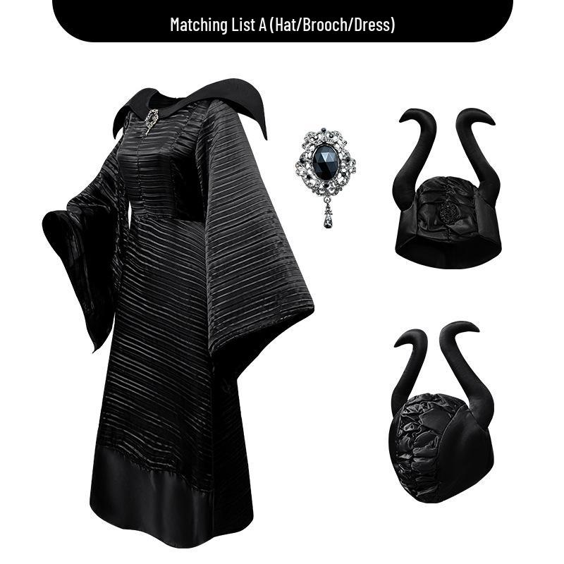 

Темный костюм злой колдуньи Малефисенты на Хэллоуин для ролевых игр и косплея 2XL