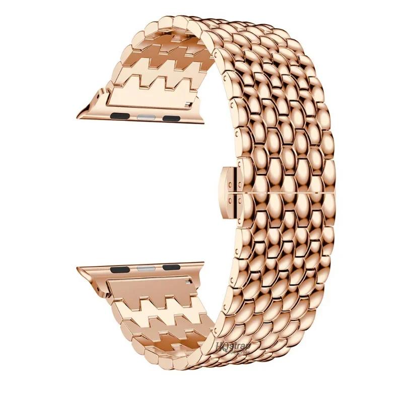Dragon pattern metal for Apple Watch Band 44mm 45mm 41mm 40mm 38/42mm 49mm strap for iwatch series 7 8 5 4 6 SE Bracelet